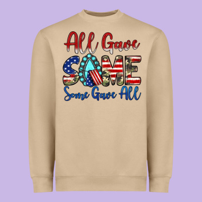 All Gave Some Some Gave All Heavyweight Sweatshirt Designed By Jahusdesignshop