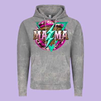 Mama Life And Thunderbolt Vintage Hoodie Designed By Jahusdesignshop