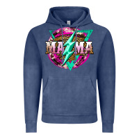 Vintage Denim mama life and thunderbolt Vintage Hoodie - JahusDesignShop
