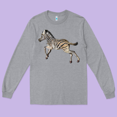 Baby Zebra Long Sleeve Tee Designed By Lillyallendesigns