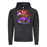 Vintage Black mardi gras truck leopard mask Vintage Hoodie - FaDigitalArtStudio