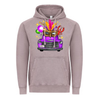 Vintage Zinc mardi gras truck leopard mask Vintage Hoodie - FaDigitalArtStudio