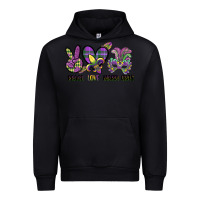 Black peace love mardi gras Urban Hoodie - CowGirlArtShop