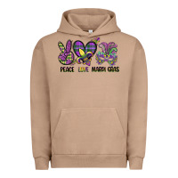 Pigment Burro peace love mardi gras Urban Hoodie - CowGirlArtShop