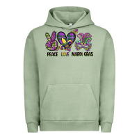 Pigment Oil Green peace love mardi gras Urban Hoodie - CowGirlArtShop