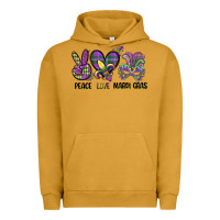 Pigment Peanut Butter peace love mardi gras Urban Hoodie - CowGirlArtShop