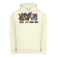 Pigment Pistachio peace love mardi gras Urban Hoodie - CowGirlArtShop