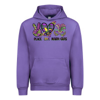 Tulip peace love mardi gras Urban Hoodie - CowGirlArtShop
