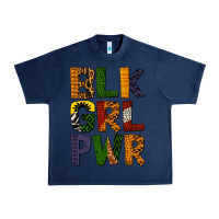 Navy black girl power Urban Heavy Tee - BundleAndBundleShop