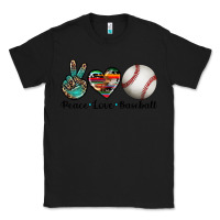 Black peace love baseball Classic Tee - Artiststas