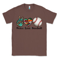 Chestnut peace love baseball Classic Tee - Artiststas