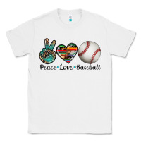 White peace love baseball Classic Tee - Artiststas