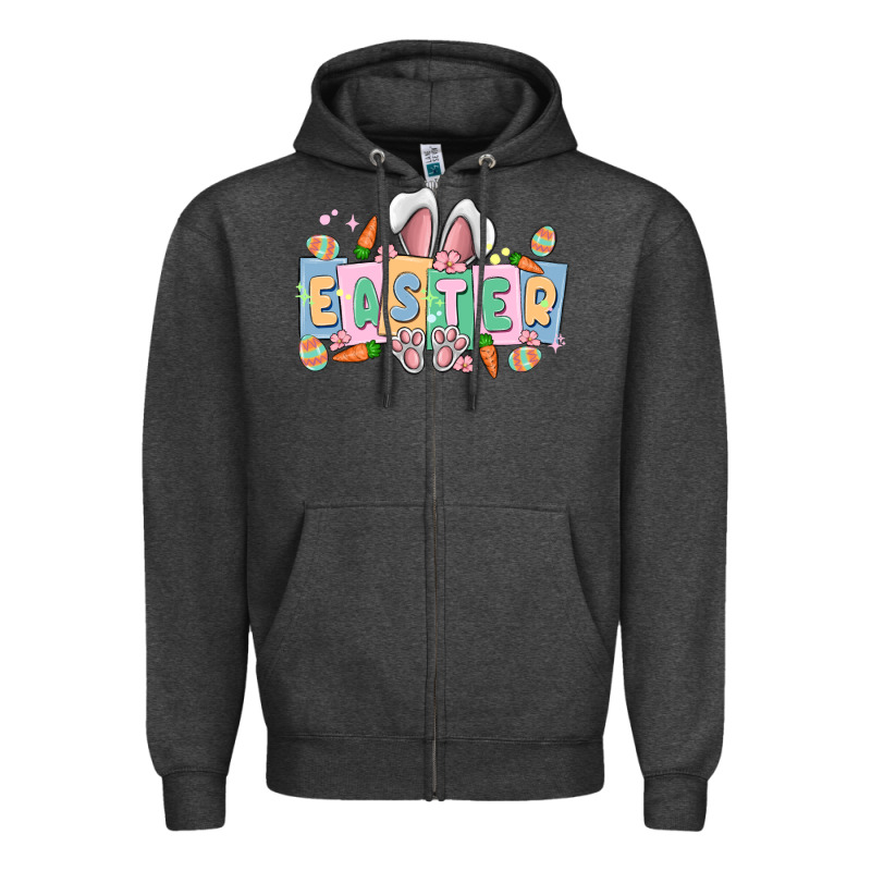 Easter  Rabbit Zipper Hoodie by MaliasSmallBusiness | Teevron