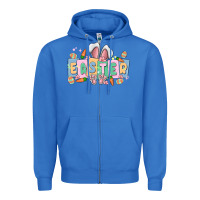 True Royal easter  rabbit Zipper Hoodie - MaliasSmallBusiness