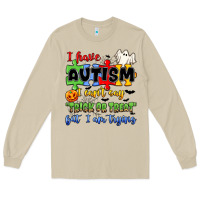 Mushroom i have autism i can't say trick or treat Long Sleeve Tee - JahusDesignShop