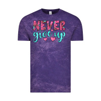 Cloud Purple never give up Vintage Tee - JahusDesignShop