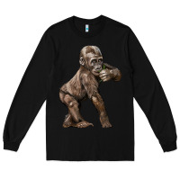 Black Baby Gorilla Long Sleeve Tee - LillyAllenDesigns