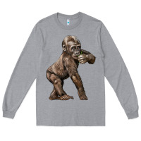 Heather Grey Baby Gorilla Long Sleeve Tee - LillyAllenDesigns