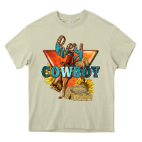 Mossy hey cowboy with sunflowers Heavy Core Tee - texasbilliewilder