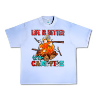 Grape Ice life is better by the campfire with marshmallows Urban Heavy Tee - AdoDesignShop