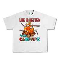 Lunar Rock life is better by the campfire with marshmallows Urban Heavy Tee - AdoDesignShop