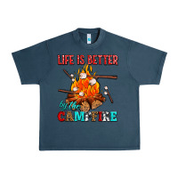 Midnight Navy life is better by the campfire with marshmallows Urban Heavy Tee - AdoDesignShop