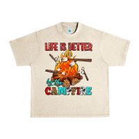 Sandshell life is better by the campfire with marshmallows Urban Heavy Tee - AdoDesignShop