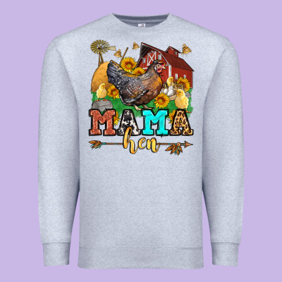 Mama Hen Premium Sweatshirt Designed By Lillyallendesigns