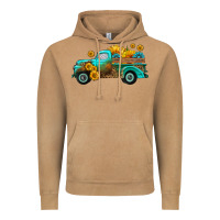 Vintage Camel farm truck with sunflower Vintage Hoodie - HRA Design Shop