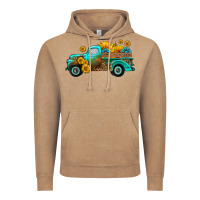 Vintage Coffee farm truck with sunflower Vintage Hoodie - HRA Design Shop
