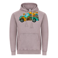 Vintage Zinc farm truck with sunflower Vintage Hoodie - HRA Design Shop