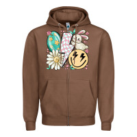 Chestnut retro easter Zipper Hoodie - MaliasSmallBusiness
