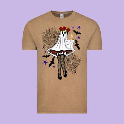 Freak Ghost Halloween Vintage Tee Designed By Bundleandbundleshop