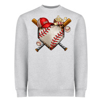 Heather Grey baseball Heavyweight Sweatshirt - AdoDesignShop