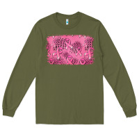 Army Green Distressed breast cancer background Long Sleeve Tee - Jasminsmagicworld
