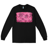 Black Distressed breast cancer background Long Sleeve Tee - Jasminsmagicworld