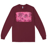 Burgundy Distressed breast cancer background Long Sleeve Tee - Jasminsmagicworld