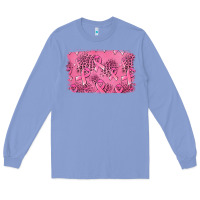 Colony Blue Distressed breast cancer background Long Sleeve Tee - Jasminsmagicworld