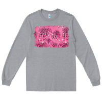 Heather Grey Distressed breast cancer background Long Sleeve Tee - Jasminsmagicworld