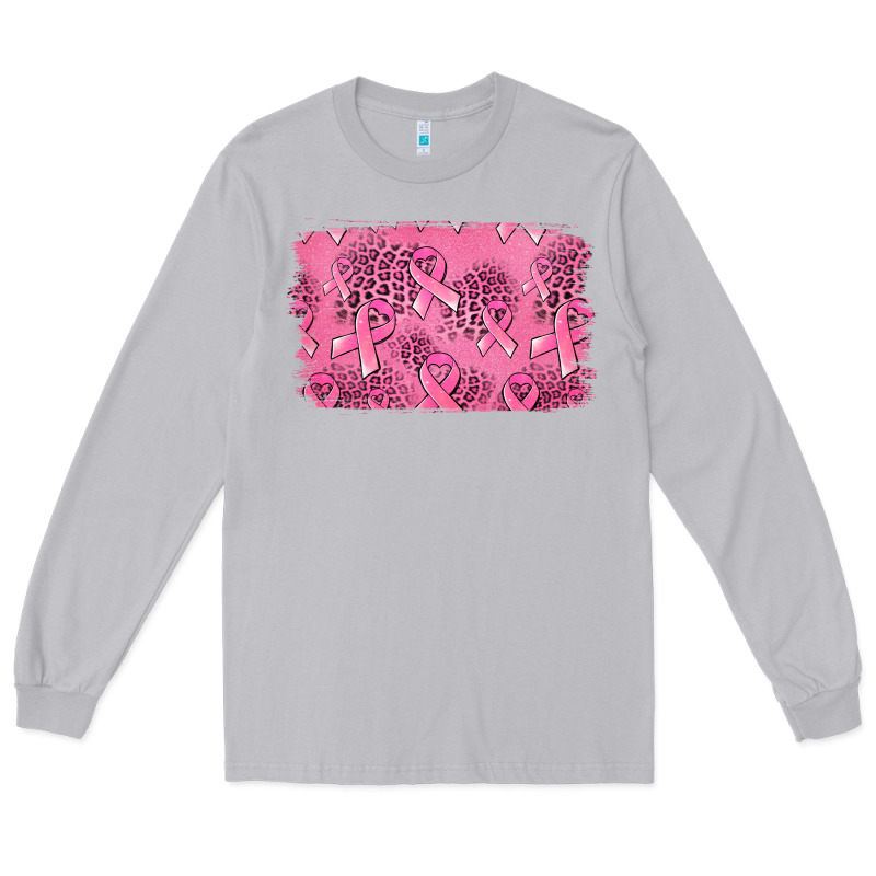 Distressed Breast Cancer Background Long Sleeve Tee by Jasminsmagicworld | Teevron