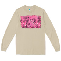 Mushroom Distressed breast cancer background Long Sleeve Tee - Jasminsmagicworld