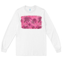 White Distressed breast cancer background Long Sleeve Tee - Jasminsmagicworld