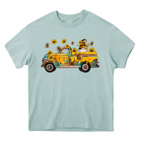 Arona western bee gnomes truck sunflowers honeycomb beehive honey turquoise Heavy Core Tee - Artiststas