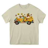 Mossy western bee gnomes truck sunflowers honeycomb beehive honey turquoise Heavy Core Tee - Artiststas