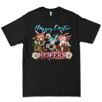 Black Happy Easter Heifers Premium Tee - RanaPortraitStore