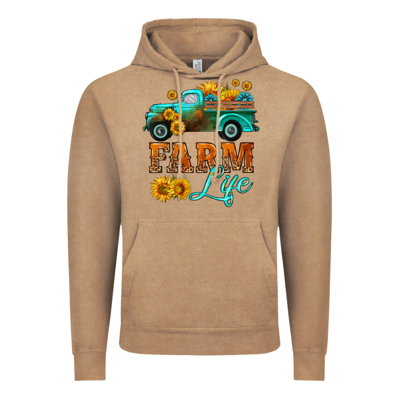 Farm Truck  Farm Life With Sunflower Vintage Hoodie by HRA Design Shop | Teevron