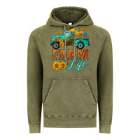 Vintage Olive farm truck  farm life with sunflower Vintage Hoodie - HRA Design Shop