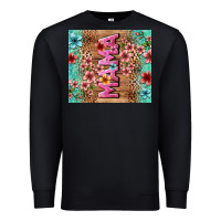 Black floral mama Premium Sweatshirt - LillyAllenDesigns