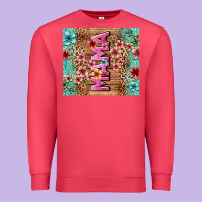 Floral Mama Premium Sweatshirt Designed By Lillyallendesigns