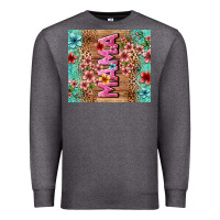 Charcoal Heather floral mama Premium Sweatshirt - LillyAllenDesigns